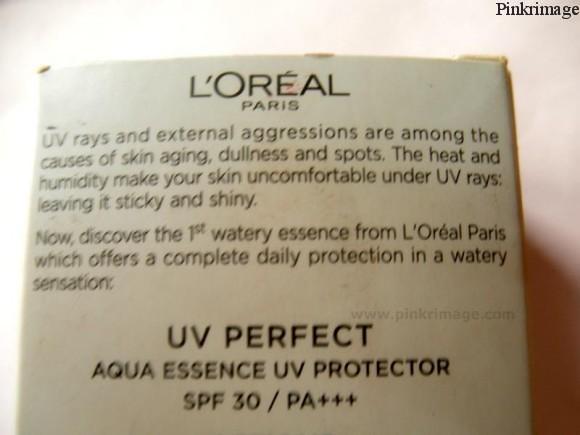 L'Oreal UV perfect Aqua Essence sunscreen