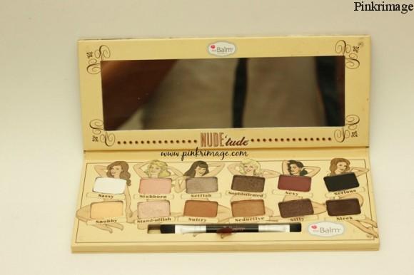 The balm Nude Tude eyeshadow Palette swatches