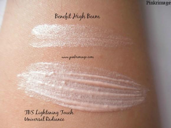 The Body Shop Lighetening touch universal radiance swatches